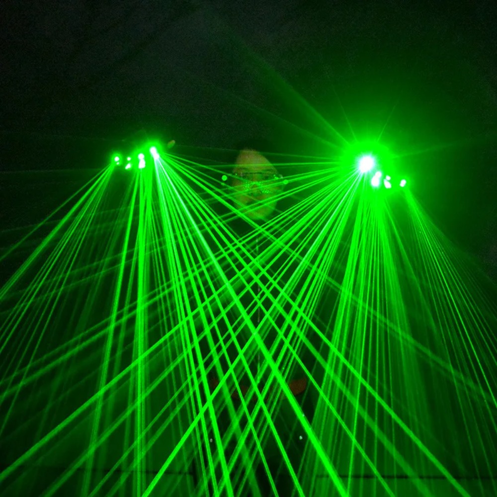 Led Gloves Music - Gants Laser verts, Flash Laser, robe