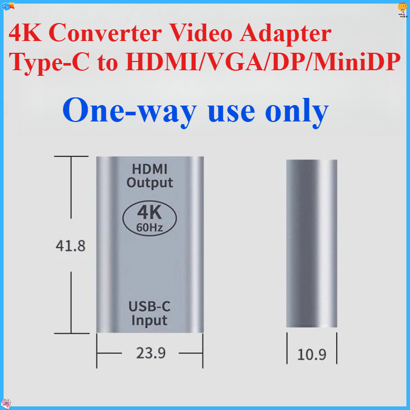 Electronics And Gadgets C - Adaptateur vidéo convertisseur 4K type-c vers