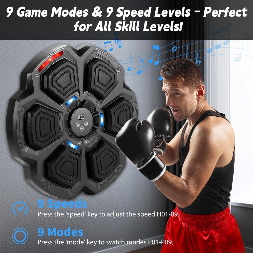 Machine de boxe musicale inter - Led Gloves Music avis et prix